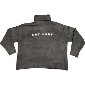 ⭐C9 The Cuddle Collab X Target Womens CAT LADY‎ Turtleneck Sweater Black Size XL